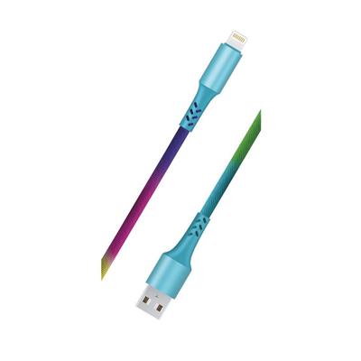 NETMAK CABLE USB A LIGHTNING 2A 1MT MAGIC COLORES