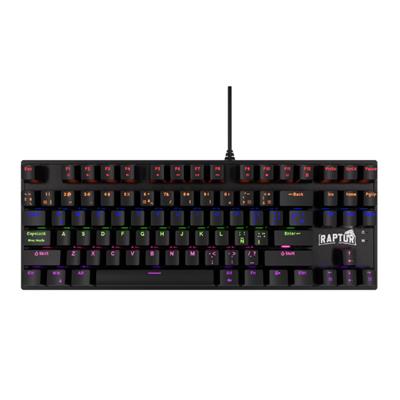 Teclado Mecanico TKL Raptor Fireclaw M87 Retroiluminado Switch Red Outemu