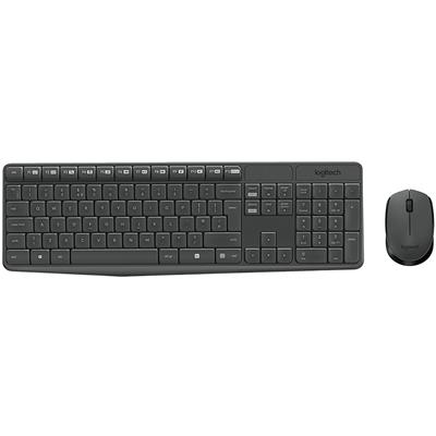 Combo Teclado y Mouse Logitech MK235 Wireless Gris
