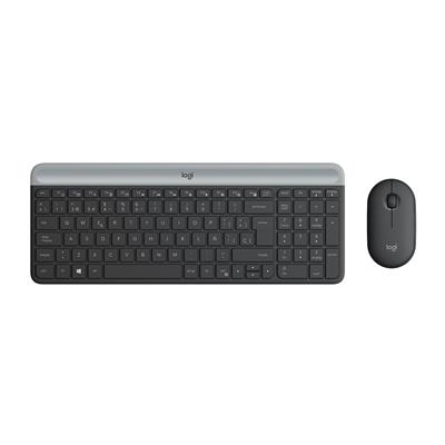 Combo Teclado y Mouse Wireless Logitech MK470 Slim Black