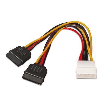 Cable Power Sata Doble 20cm A Molex 4Pin