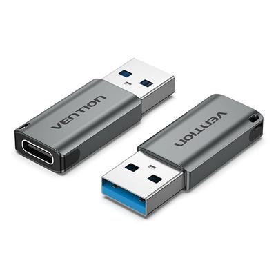 Adaptador Vention USB 3.0 Macho a USB-C Hembra Aluminio