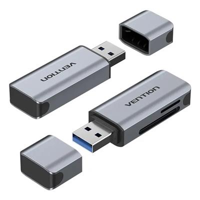 Lector de Tarjeta Vention 2 en 1 USB 3.0 SD TF Dual