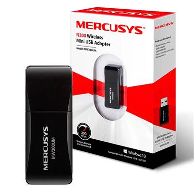 Adaptador Mini Wireless USB Mercusys 300Mbps