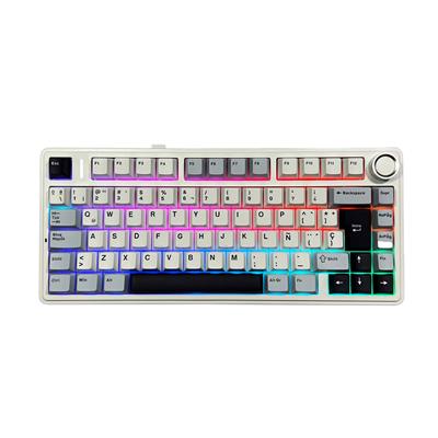 Teclado Mecánico Aula F75 Wireless 75% Blue/White/