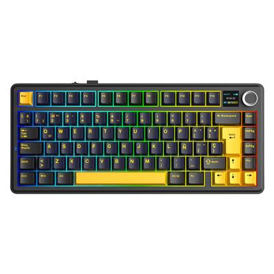 Teclado Mecánico Aula F75 Max Wireless 75% Black/D