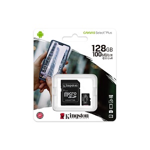 Tarjeta Memoria Kingston Sdcs2 Select Plus Adapt Sd 128GB 100MB\S