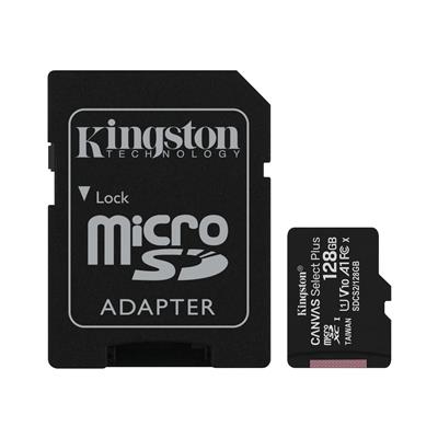 Tarjeta de Memoria Kingston Select Plus MicroSDXC 128GB UHS-I U1 V10 A1