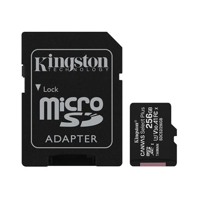 Tarjeta de Memoria Kingston Select Plus MicroSDXC 256GB UHS-I U3 V30 A1