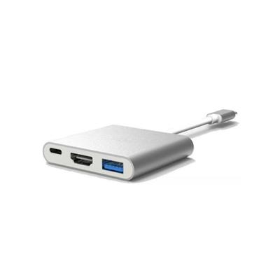 NETMAK ADAPTADOR 3EN1 TIPO C+USB 3.0+HDMI NMTYPE