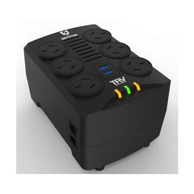 Estabilizador De Tensión TRV Powersafe Gamer 4000VA 6 IRAM RJ45 USB