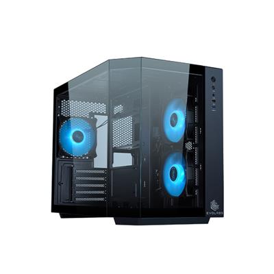 Gabinete Gamer EVOLABS PRIMACY Black EVO-300MB c/ ARGB Fan 120mm x3