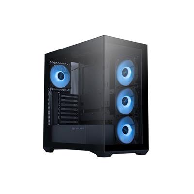 Gabinete Gamer EVOLABS PROGRESSION Black EVO-305AB c/ ARGB Fan 120mm x4