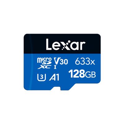 Tarjeta microSDXC Lexar 633x 128GB UHS-I C10 U3 V30 C/Adaptador