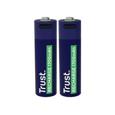 Pilas AA Recargables USB-C Trust X2