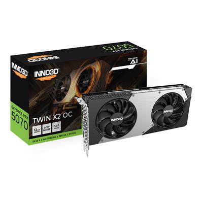 Placa de Video INNO3D Geforce RTX 5070 12GB GDDR7 TWIN X2 OC