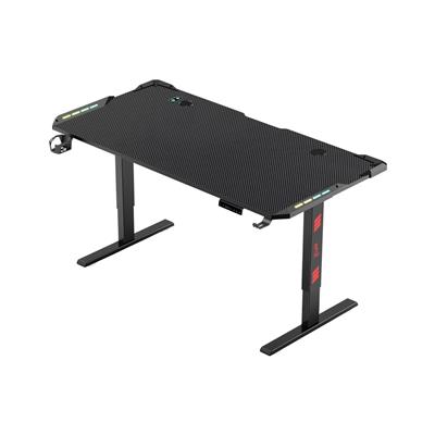 Escritorio Gamer Raptor Glow Station RGB C/Elevacion h/80Kg C/Portavasos + Porta Auricular