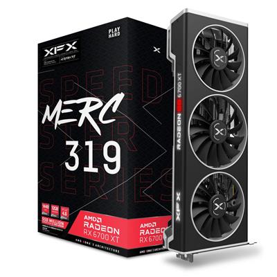 OUTLET Placa de Video XFX Speedster Merc 319 AMD Radeon RX 6700 XT 12G Black OEM