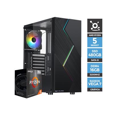 PC Gamer Armada AMD Ryzen 5 5600GT A520M 16GB SSD 480GB SSD